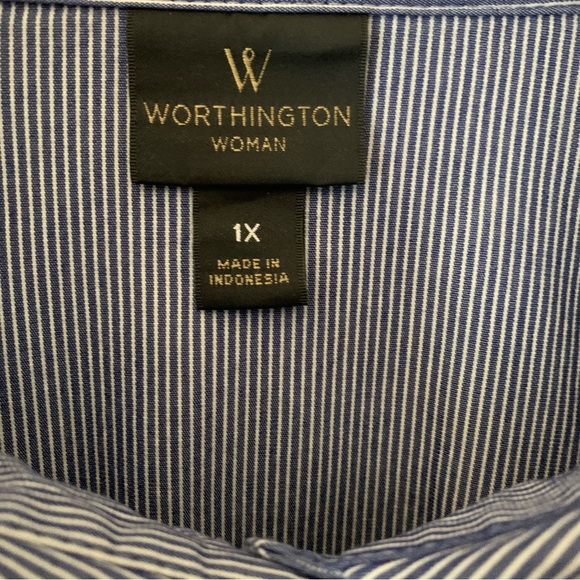 Pinstripe dress shirt 1X - Picture 6 of 7